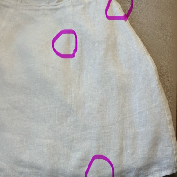 Reformation "Coral" Off Shoulder Linen Dress Size 2 White - Picture 13 of 14